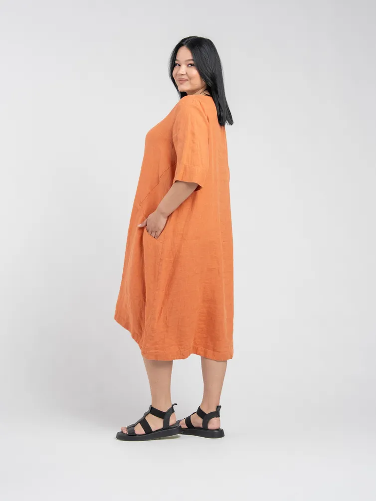 Sukienka FASHION CENTRE #L-4003/Morkovnyj