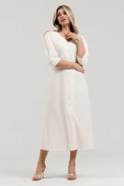 Sukienka Ladis Line #1506 naturalnyj