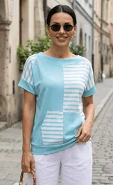 Bluzka nika.pl 0203903 Emi-39 biryuzovyj