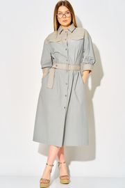 Sukienka LAIKONY #L-434 sero-goluboj