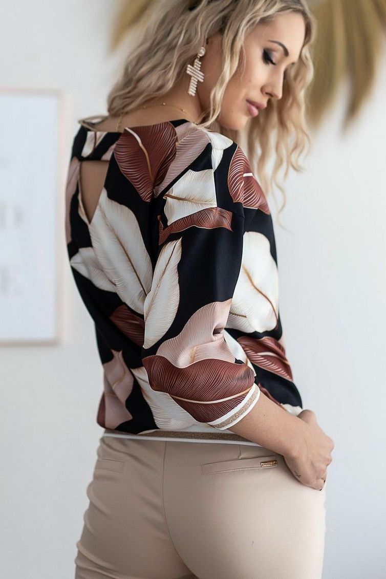 Blouse nika.pl #03012 Hajdan-1 korichnevyj