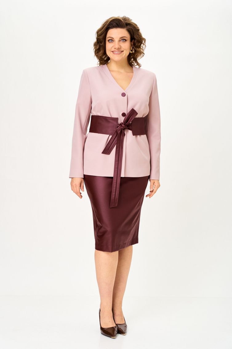 Костюм Vilena-fashion арт. 1147 крем+бургунди