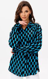 Blouse VIZAVI 735 cherno-goluboj