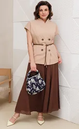Garnitur Anastasia 1347 bezhevyj-shokolad