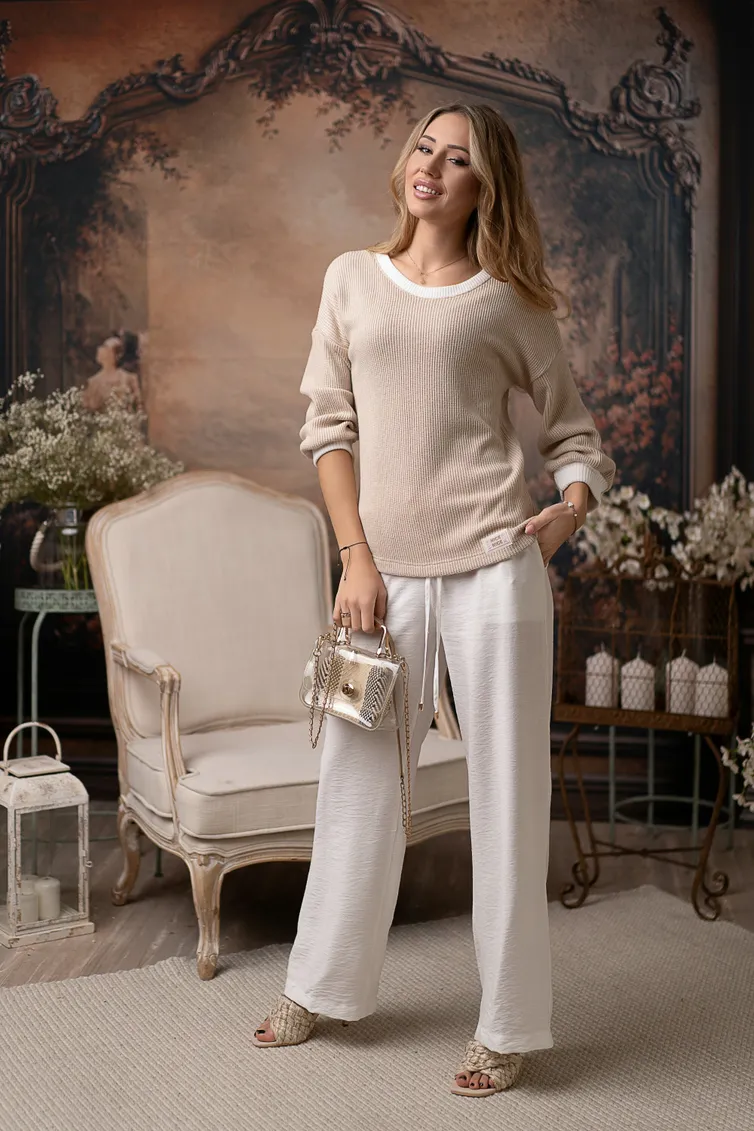 Jumper nika.pl #0303703 Hajdan-37 bezhevyj