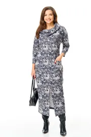 Sukienka Michel Chic #2145/1 serebro, sinij