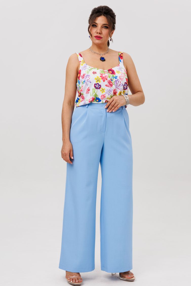 Брюки Anelli Laurel арт. 1702.1 голубая гортензия