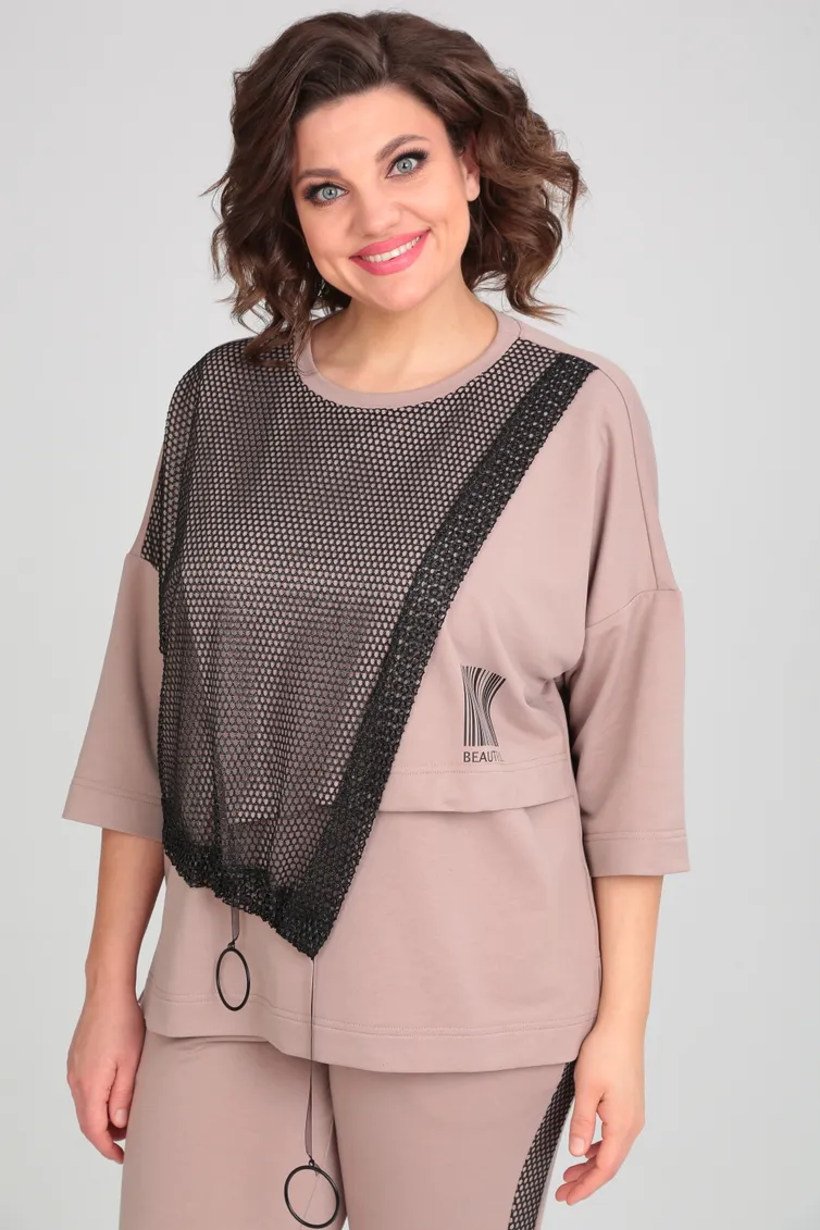 Garnitur Michel Chic #1329/1 pudra, chernyj