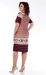 Dress Abbi 1035 ornament bordo