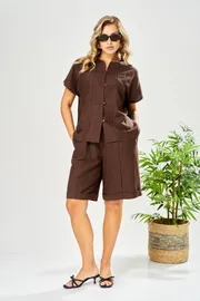 Suit Ava fashion #M-208 korichnevyj