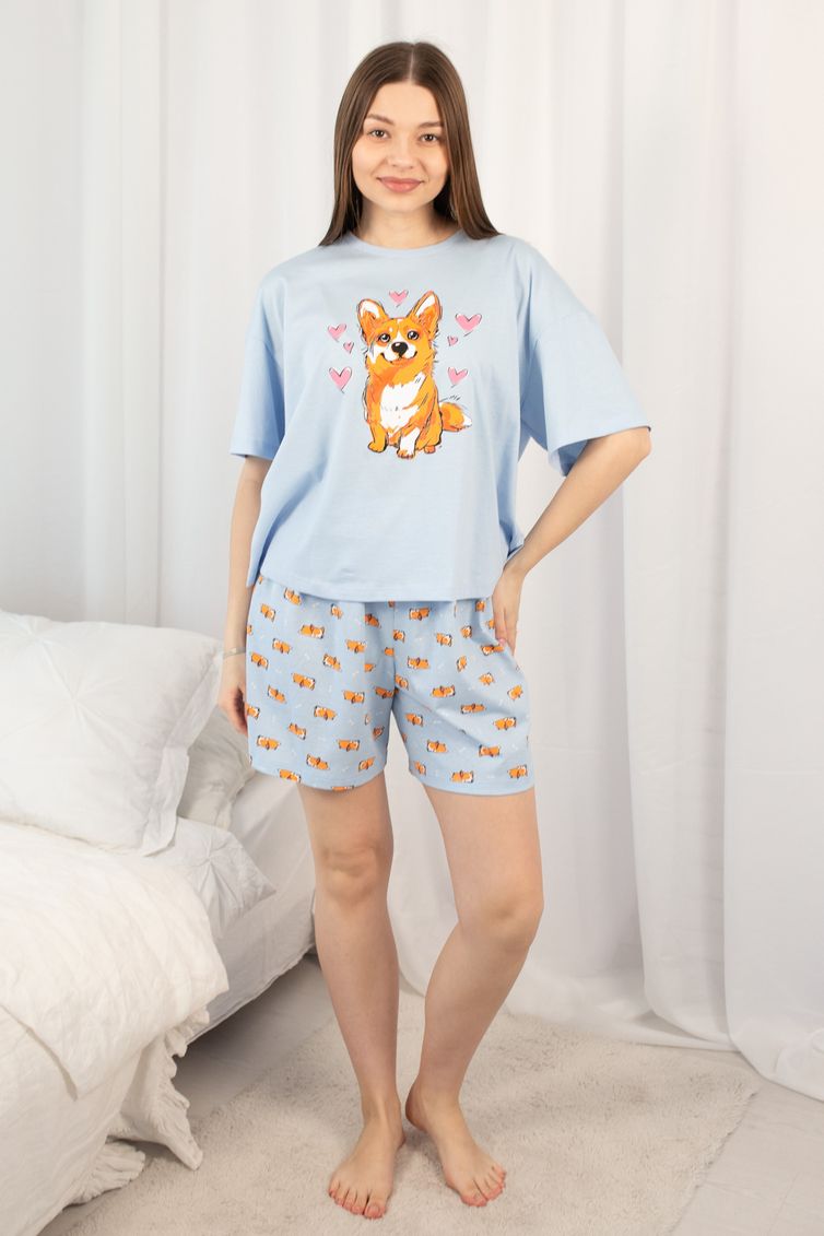 Пижама Купалинка арт. 661521 158,164 К.голубой,набивка