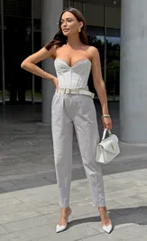 Trousers PRATA wear S035 seryj