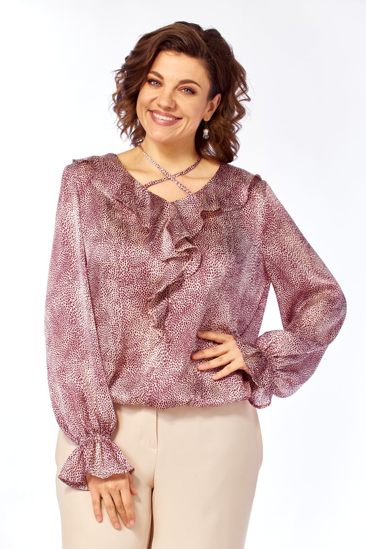 Blouse Olga Style #S889 bordovyj