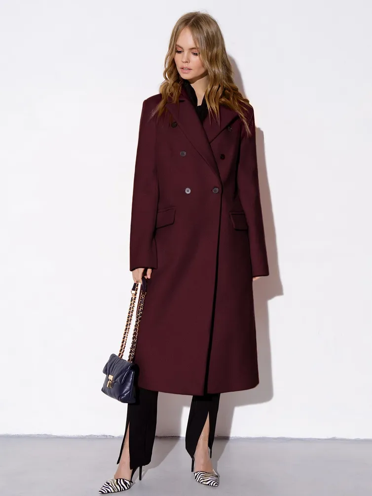 Coat Pirs #3881-burgundi