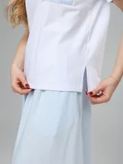 T-Shirt Romgil #RP0132-XL4 belyj, goluboj