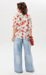Blouse Anelli Laurel 1884 krasnye maki