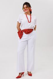 Trousers Anelli Laurel #1540.1 belyj den