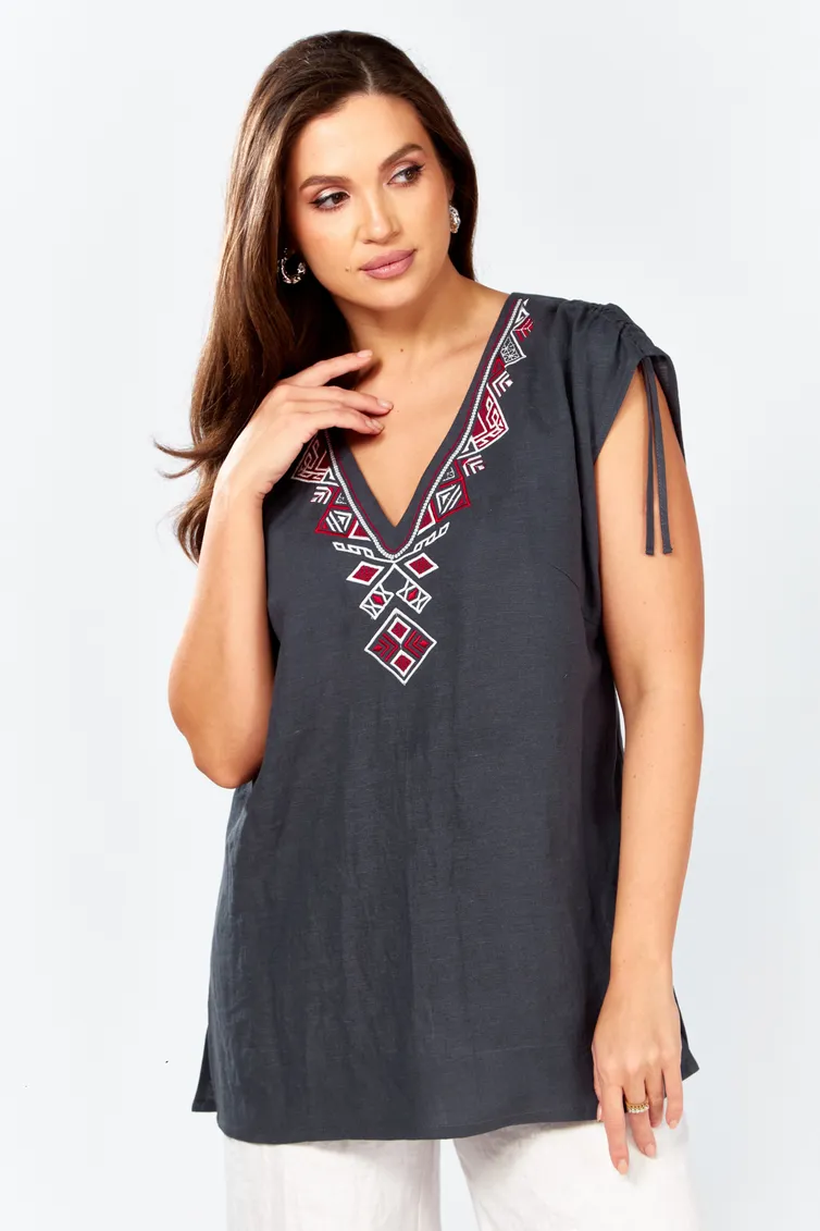 Bluzka MALI #625-079 seryj