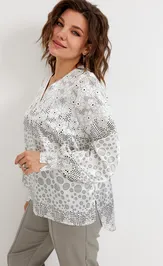 Блуза BegiModa 4142 круги на белом