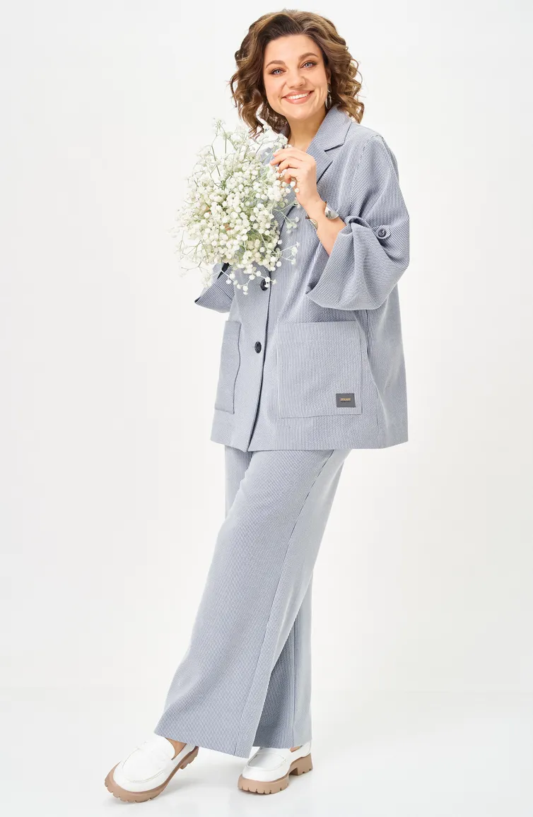 Garnitur BelElStyle #884-333/601-308 golubaya poloska