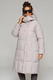 Coat Beautiful & Free #6247 sero-bezhevyj