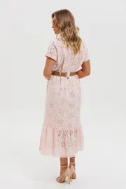 Sukienka Verita moda #N-2459.1 pudra