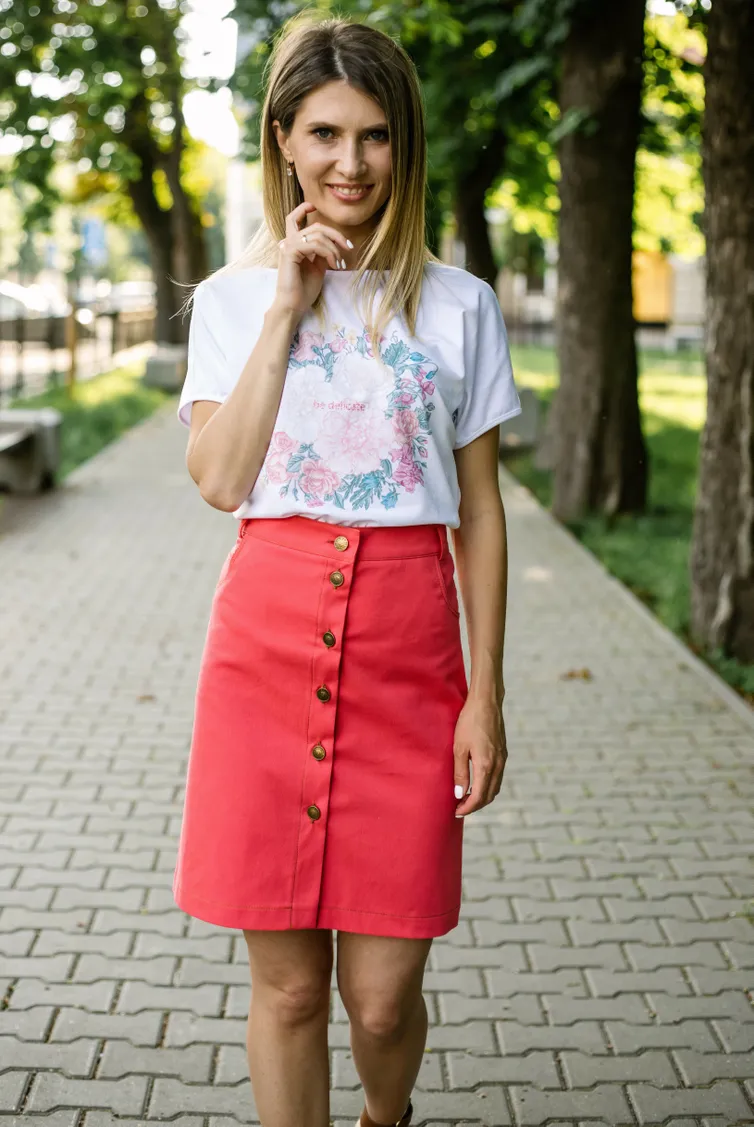 Spódnica MARIKA #432/2 Korall