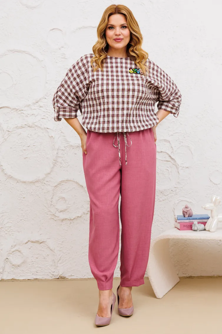 Zestaw Michel Chic #1342/1 kletka, lilovyj