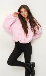 Bluza Z Kapturem Pirs 6492 rozovyj
