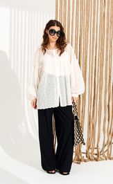 Блузка Elletto Life 13997 сливочный