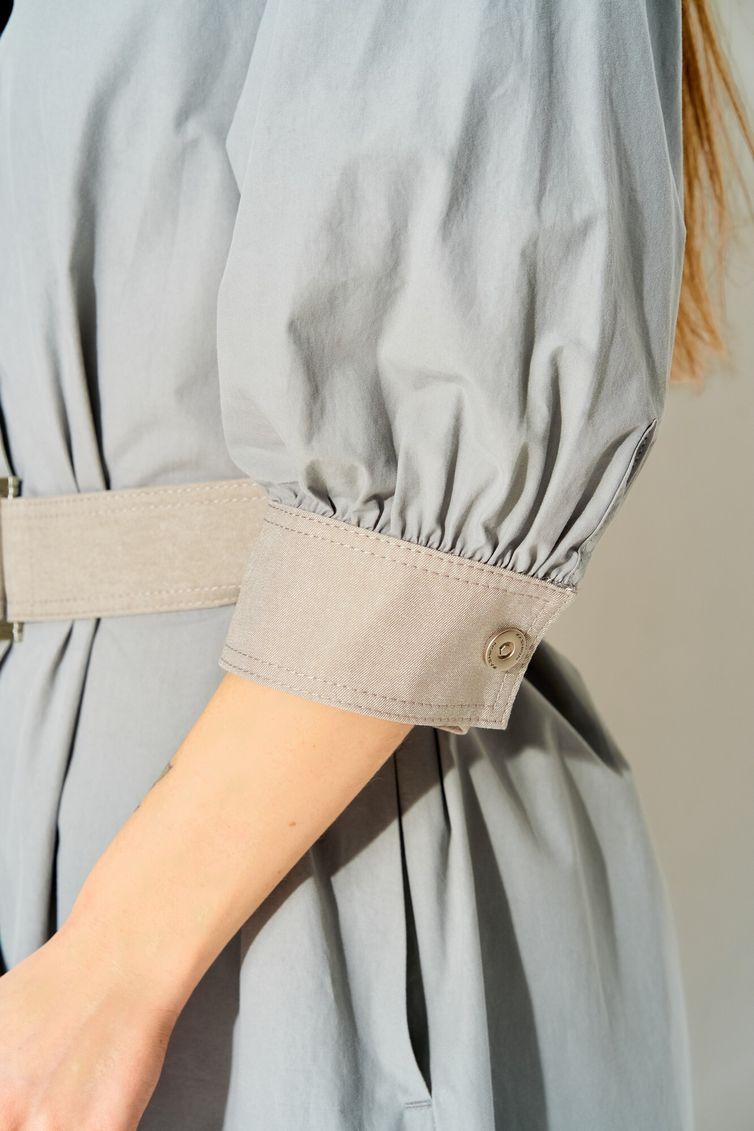 Sukienka LAIKONY #L-434 sero-goluboj