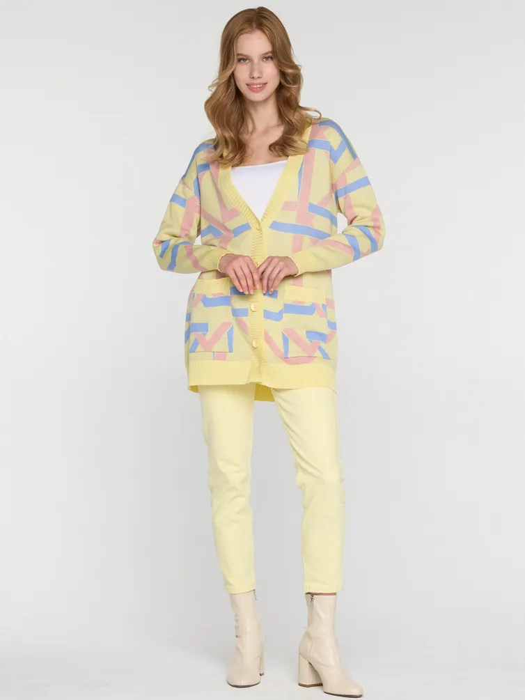 Sweter Newvay #7242-14130 limnyj shherbet/pudra/gol