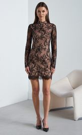 Платье Леди лайн 3326 чёрное +беж