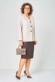 Костюм Vilena-fashion арт. 1147 беж+шоколад
