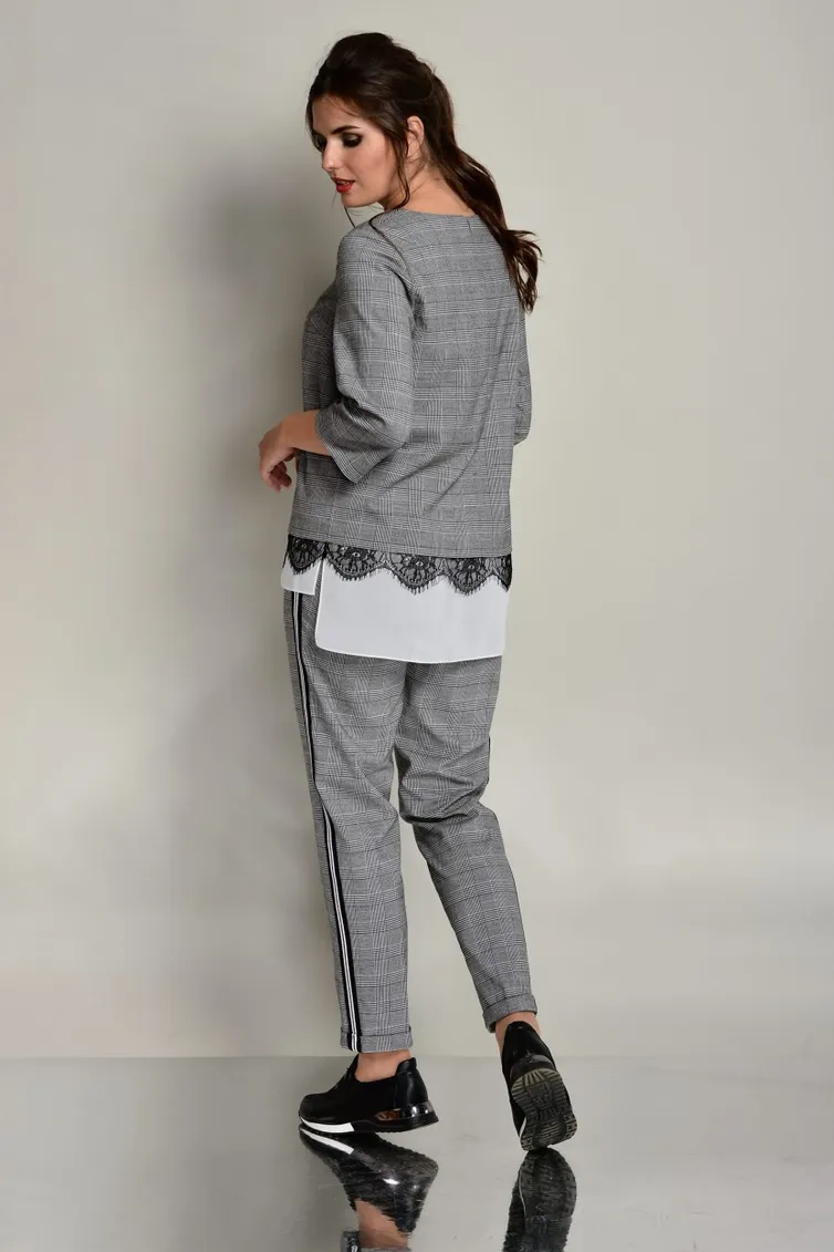 Блузка Roma Moda арт. М446 диз. клетка
