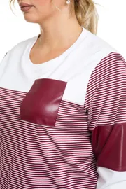Bluza NOVITA #1119 bordovaya poloska