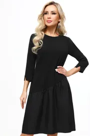 Dress DS Trend #P-4236-0354-02 (s volanom chernoe)