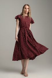 Dress MARIKA #421 bordo