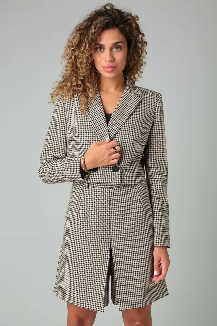 Garnitur Vilena-fashion #844 bezhevaya gusinaya lapka