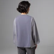 Bluza CHARUTTI #V kotorom udobno zhit (seryj)