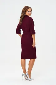 Sukienka VI ORO #VR-1145-4 marsala
