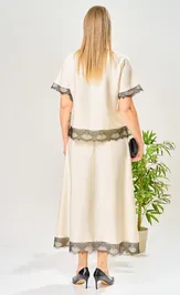 Костюм Ava fashion М-196 молочный-шампанское