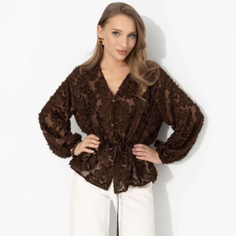 Blouse CHARUTTI #Gromche slov (shokolad)