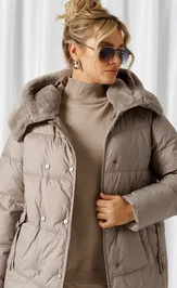 Coat Beautiful & Free 1018 seryj