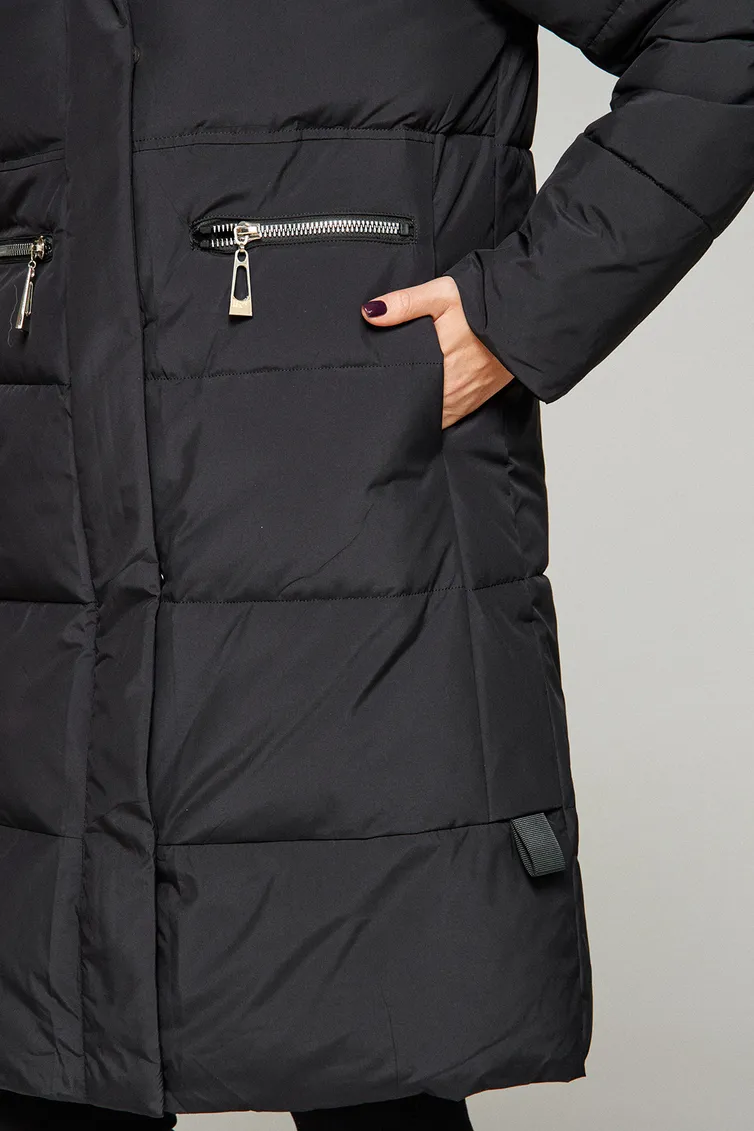 Coat Beautiful & Free #6297 chyornyj