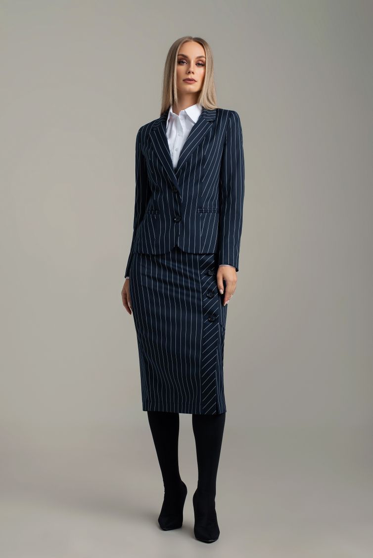 Suit MARIKA #429 t.sin v polosku