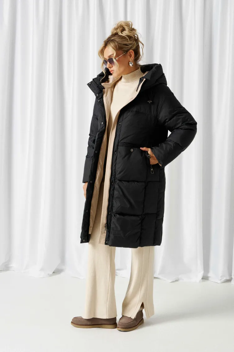 Coat Beautiful & Free #1019 chernyj