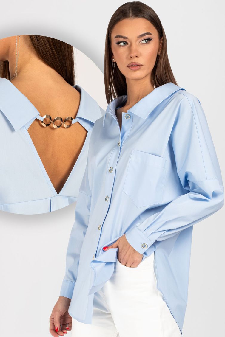 Blouse VIZAVI #727 goluboj