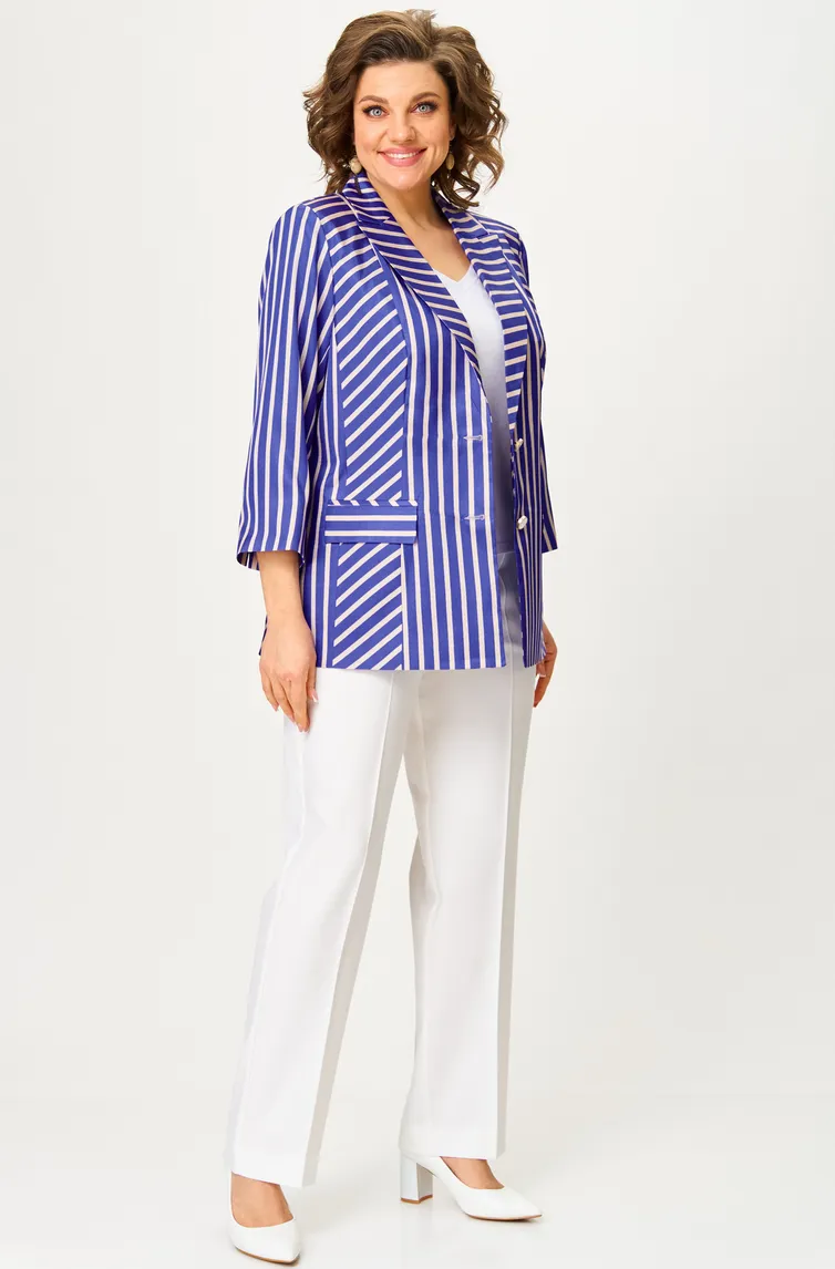 Żakiet BelElStyle #412-303 poloska