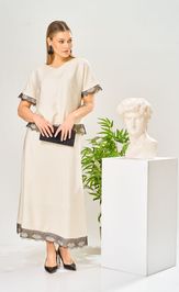 Костюм Ava fashion М-196 молочный-шампанское